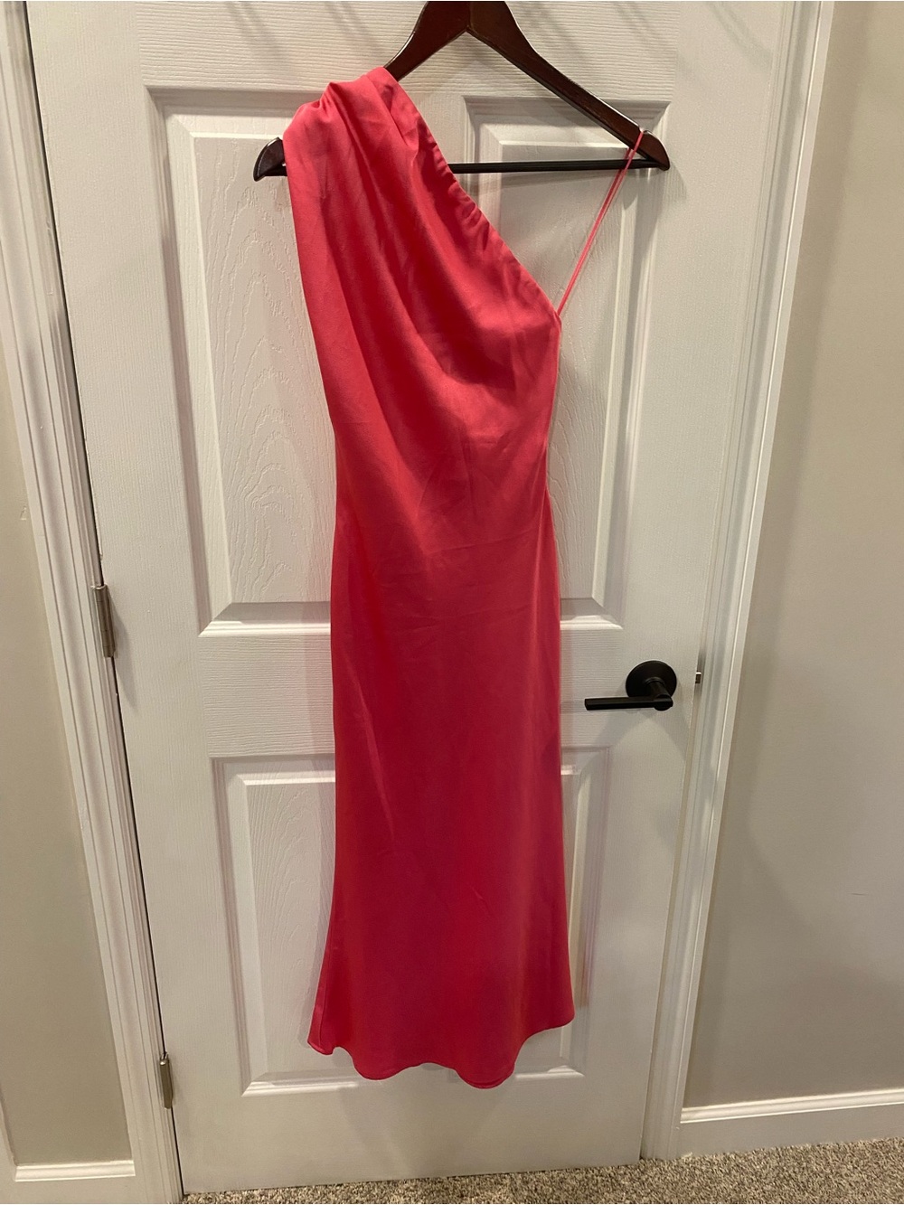 NWT Misha One-Shoulder Pink Evening Dress - US 2
